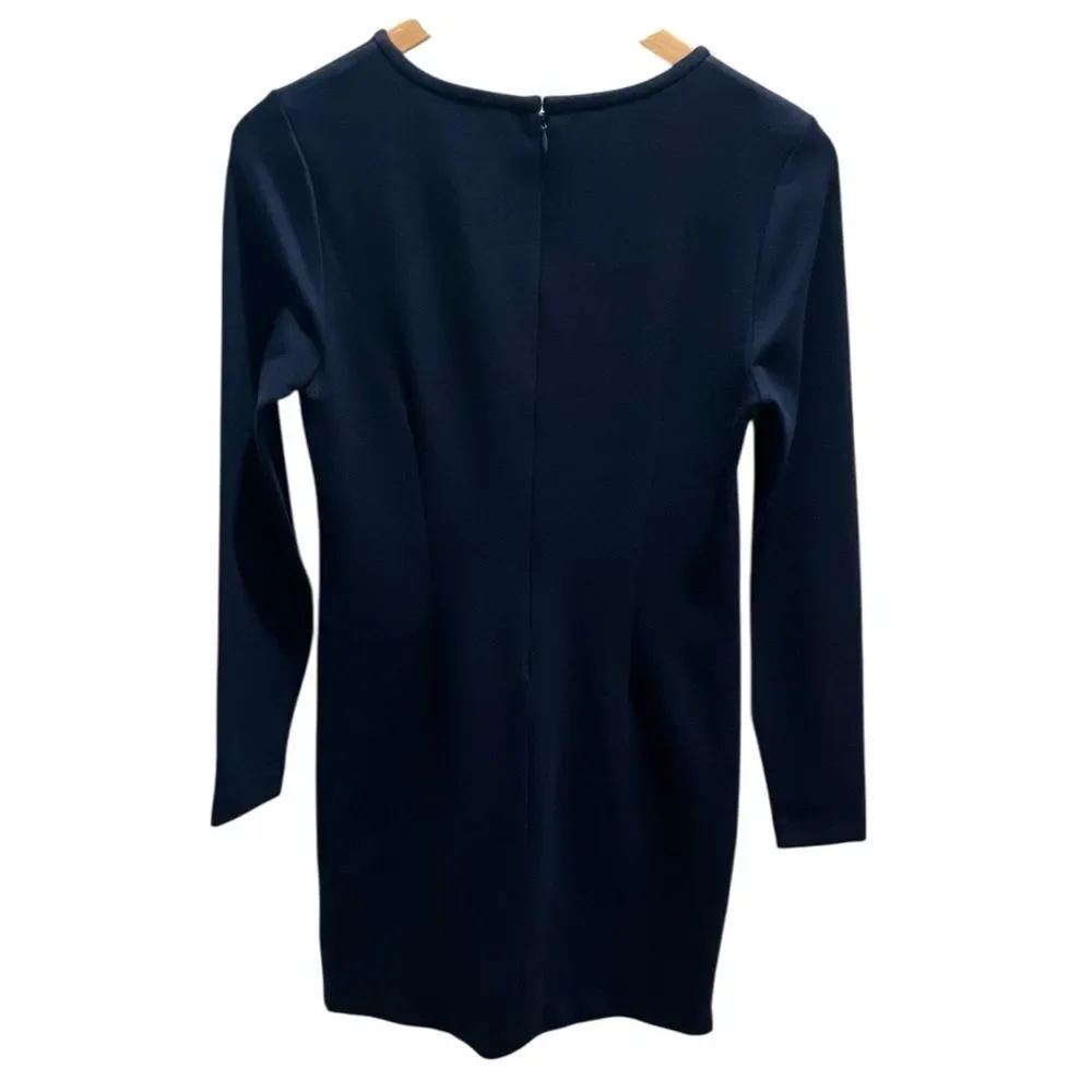 Michael Kors Navy & White Colorblock Sheath Dress | Long Sleeve | Size Small